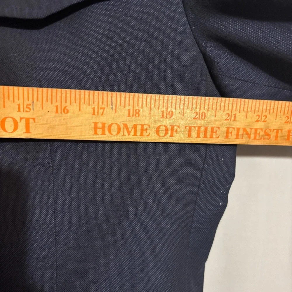Banana Republic Tailored Fit Dark Blue 44R Men's Blazer 82% Wool 18% Linen